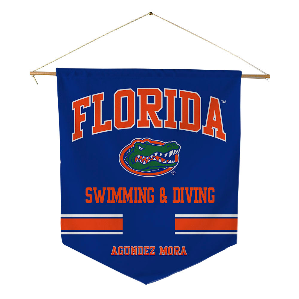 Florida - NCAA Men's Swimming & Diving : JESUS MIGUEL AGUNDEZ MORA - Pennant - 18" x 21"-0