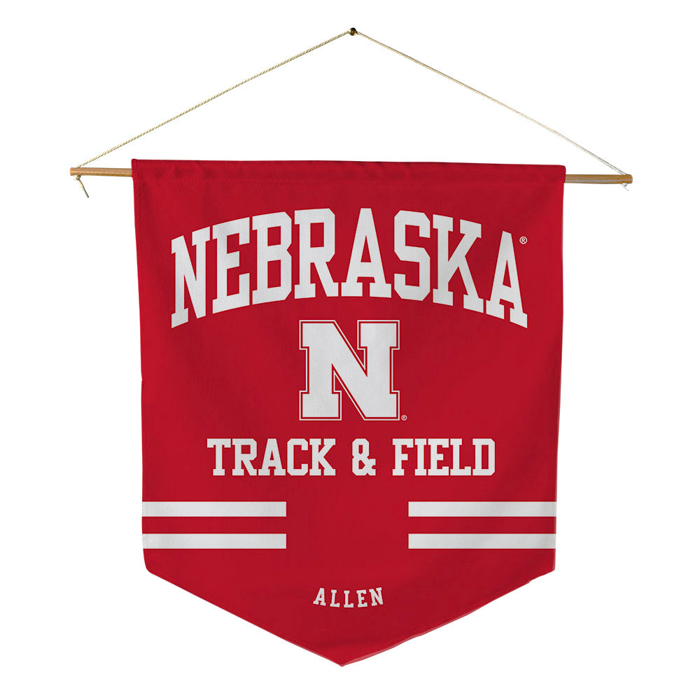 Nebraska - NCAA Men's Track & Field : Jacorric Allen - Pennant - 18" x 21"-0