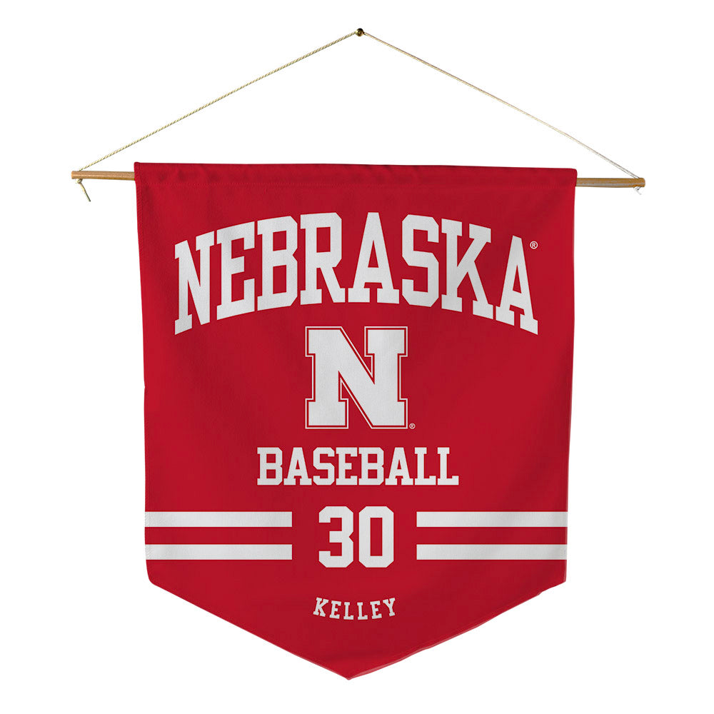 Nebraska - NCAA Baseball : Carter Kelley - Pennant - 18" x 21"-0