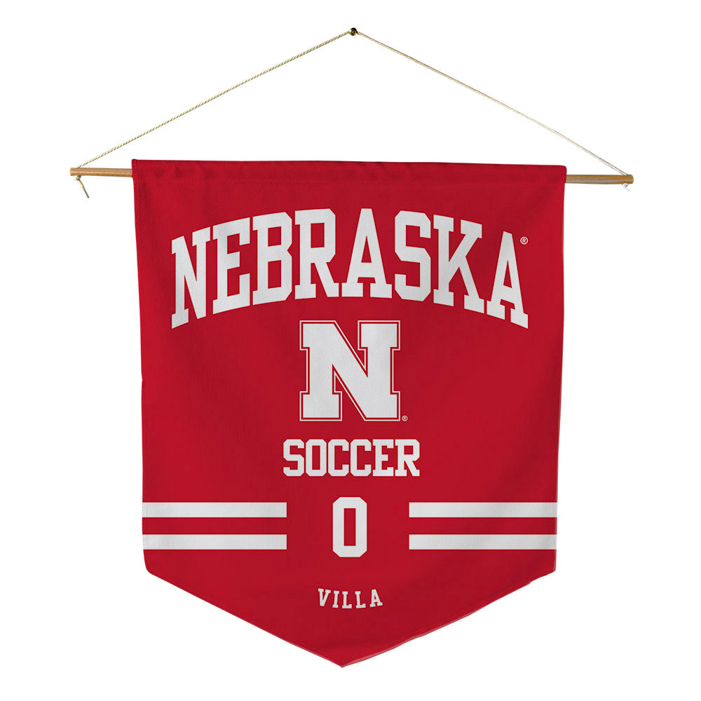 Nebraska - NCAA Women's Soccer : Cece Villa - Pennant - 18" x 21"-0