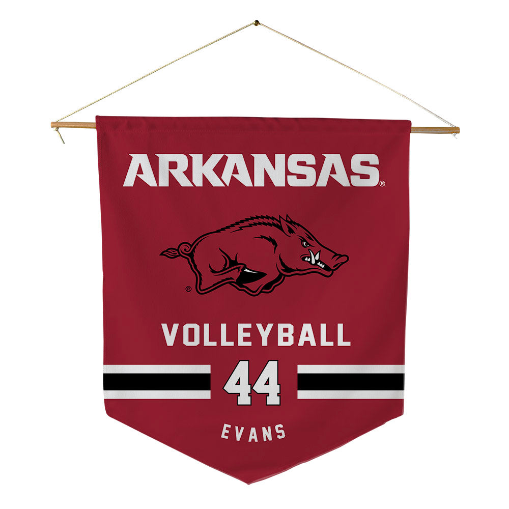 Arkansas - NCAA Women's Volleyball : Zoi Evans - Pennant - 18" x 21"-0