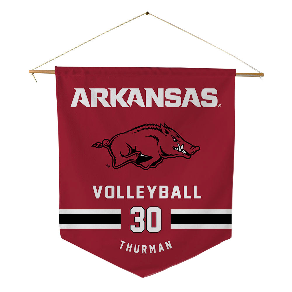 Arkansas - NCAA Women's Volleyball : Romani Thurman - Pennant - 18" x 21"-0