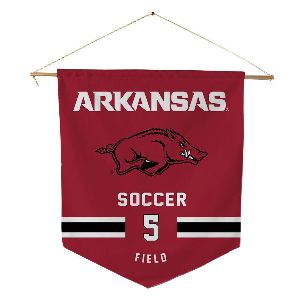 Arkansas - NCAA Women's Soccer : Bella Field - Pennant - 18" x 21"-0