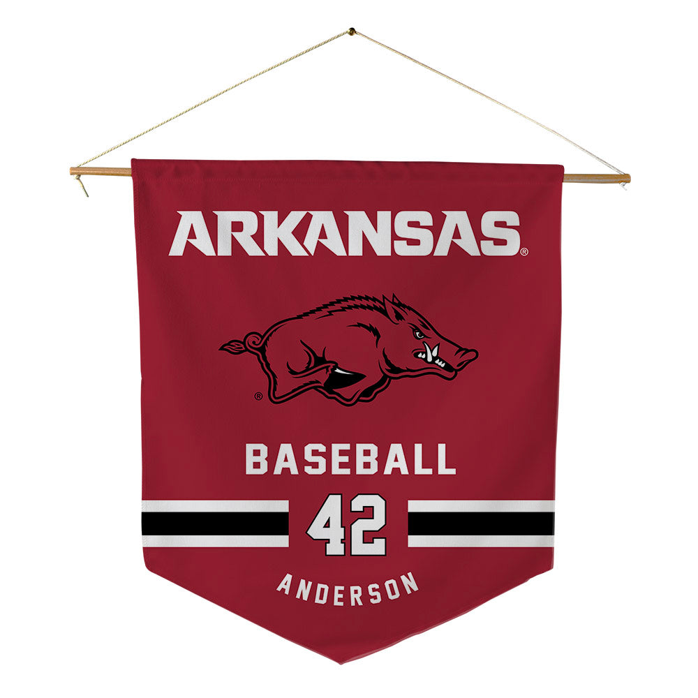 Arkansas - NCAA Baseball : Michael Anderson - Pennant - 18" x 21"-0