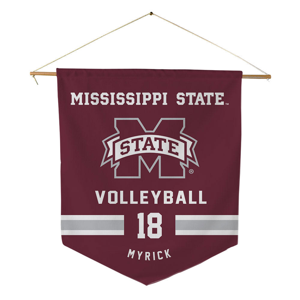 Mississippi State - NCAA Women's Volleyball : Lauren Myrick - Pennant - 18" x 21"-0