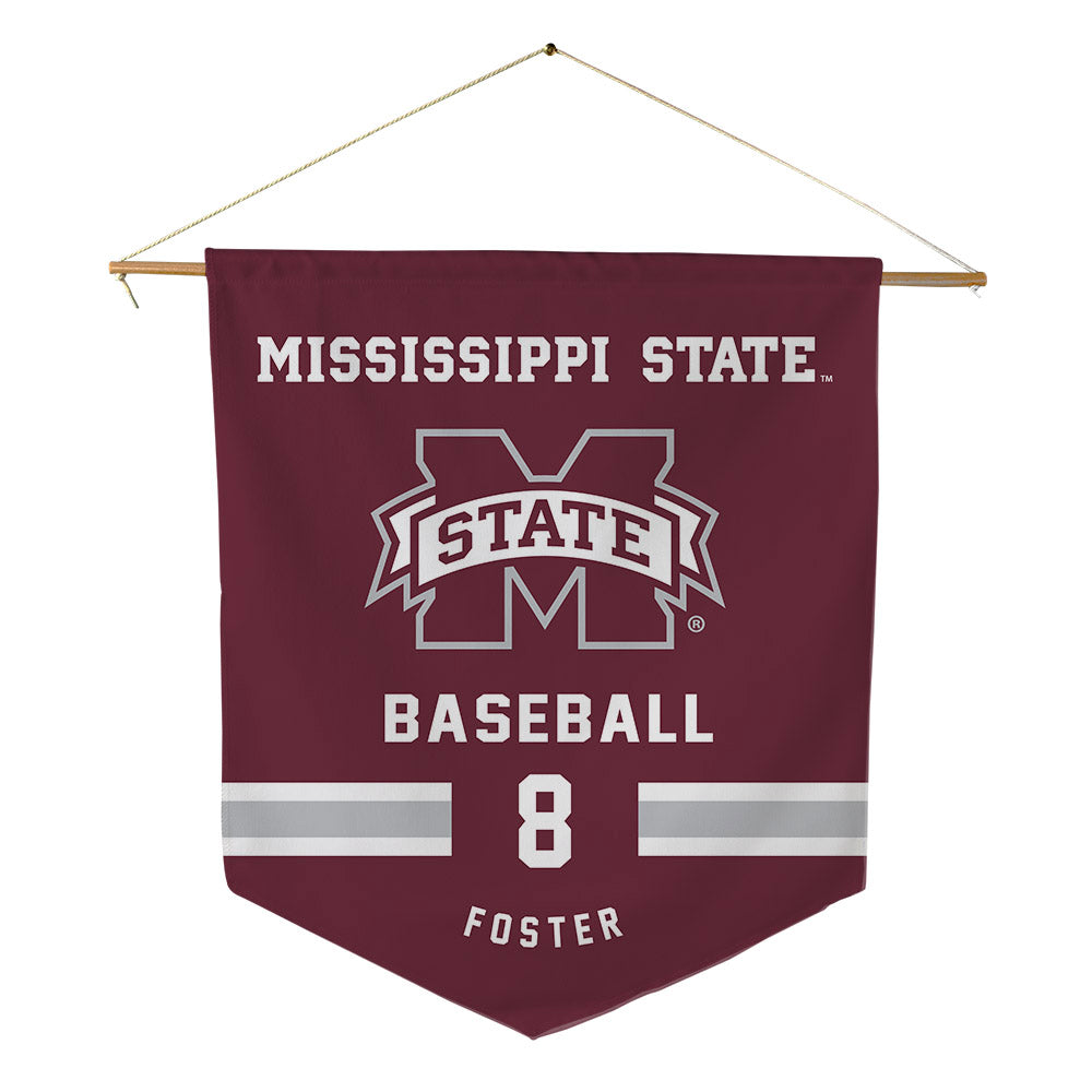 Mississippi State - NCAA Baseball : Charlie Foster - Pennant - 18" x 21"-0
