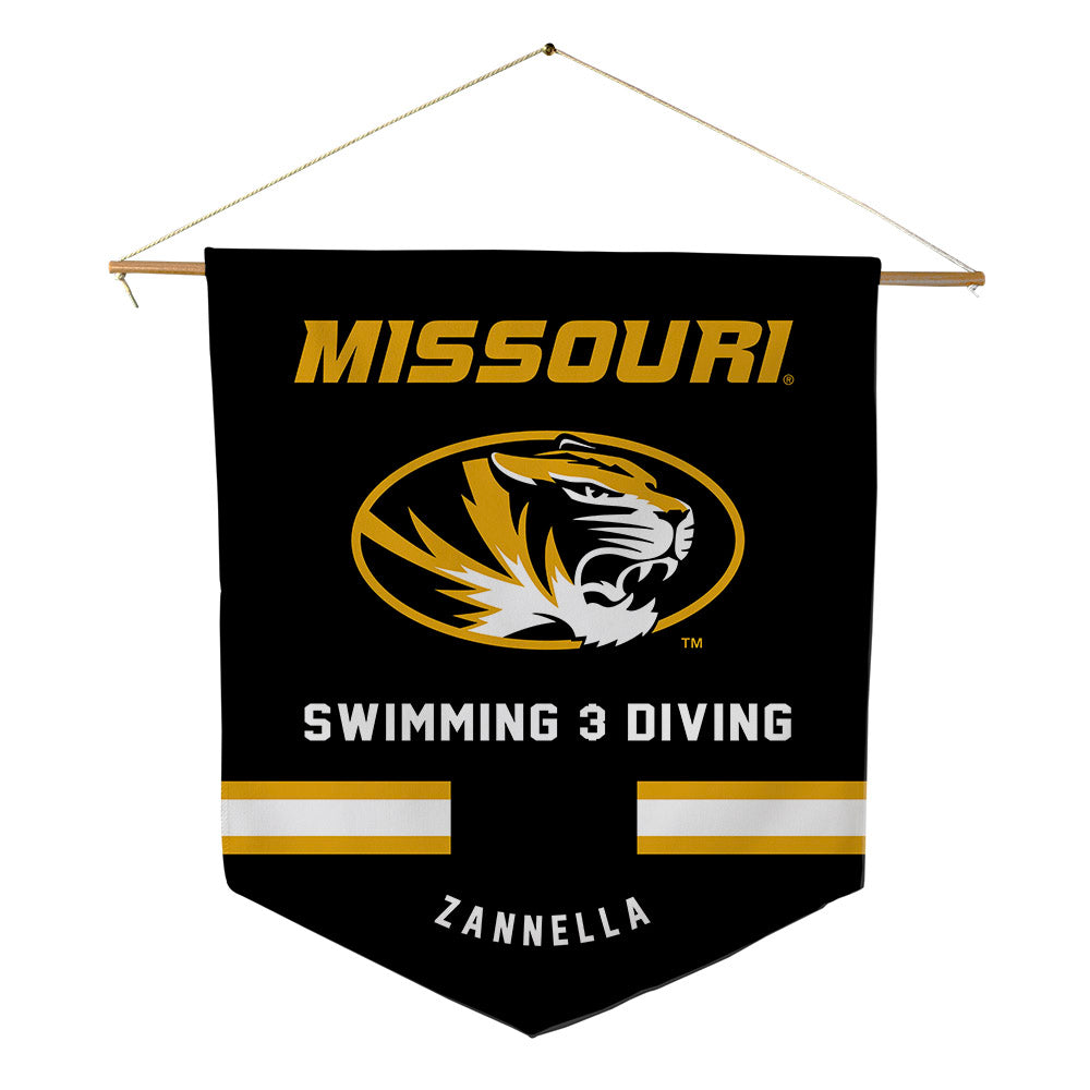 Missouri - NCAA Men's Swimming & Diving : Tommaso Zannella - Pennant - 18" x 21"-0