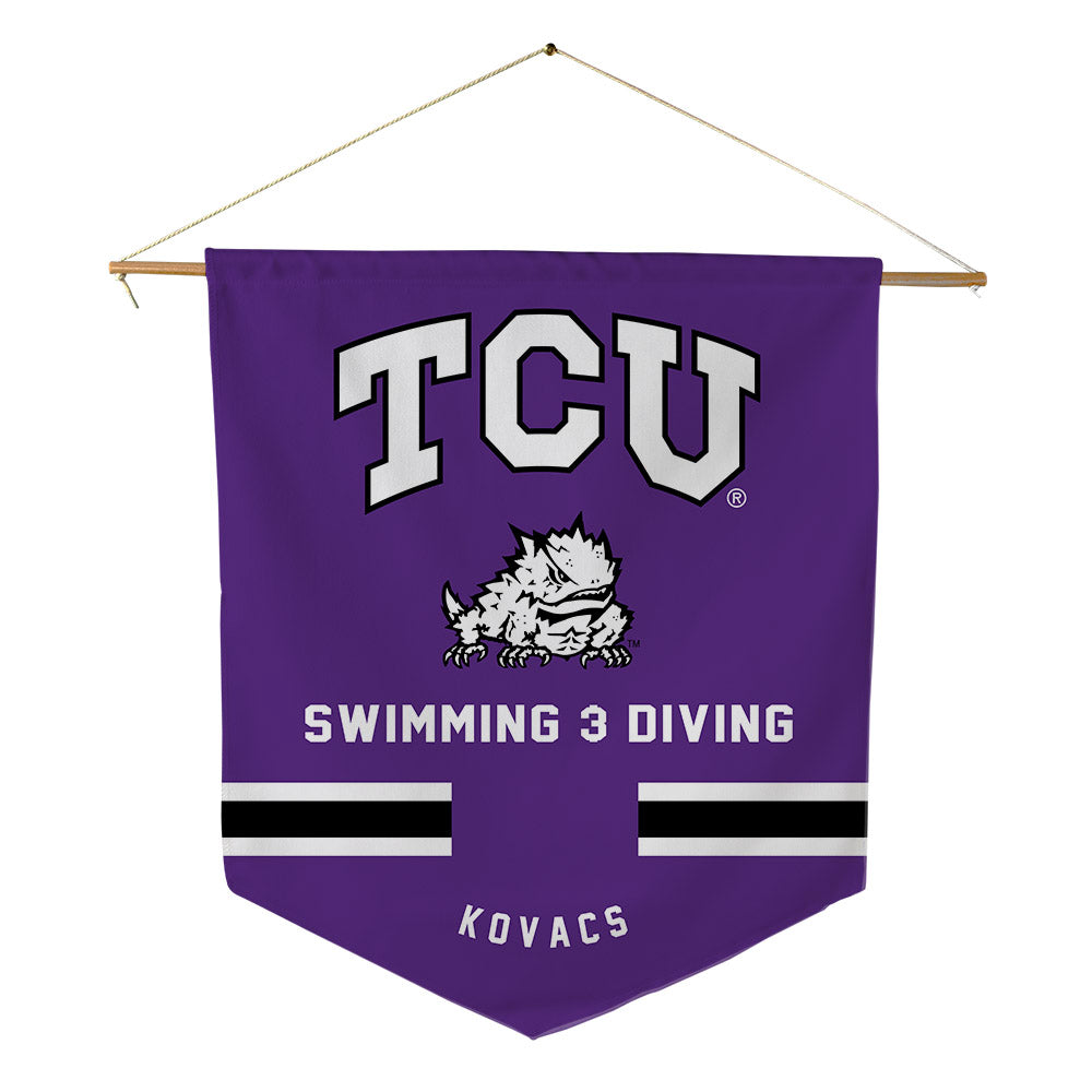 TCU - NCAA Women's Swimming & Diving : Eszti Kovacs - Pennant - 18" x 21"-0