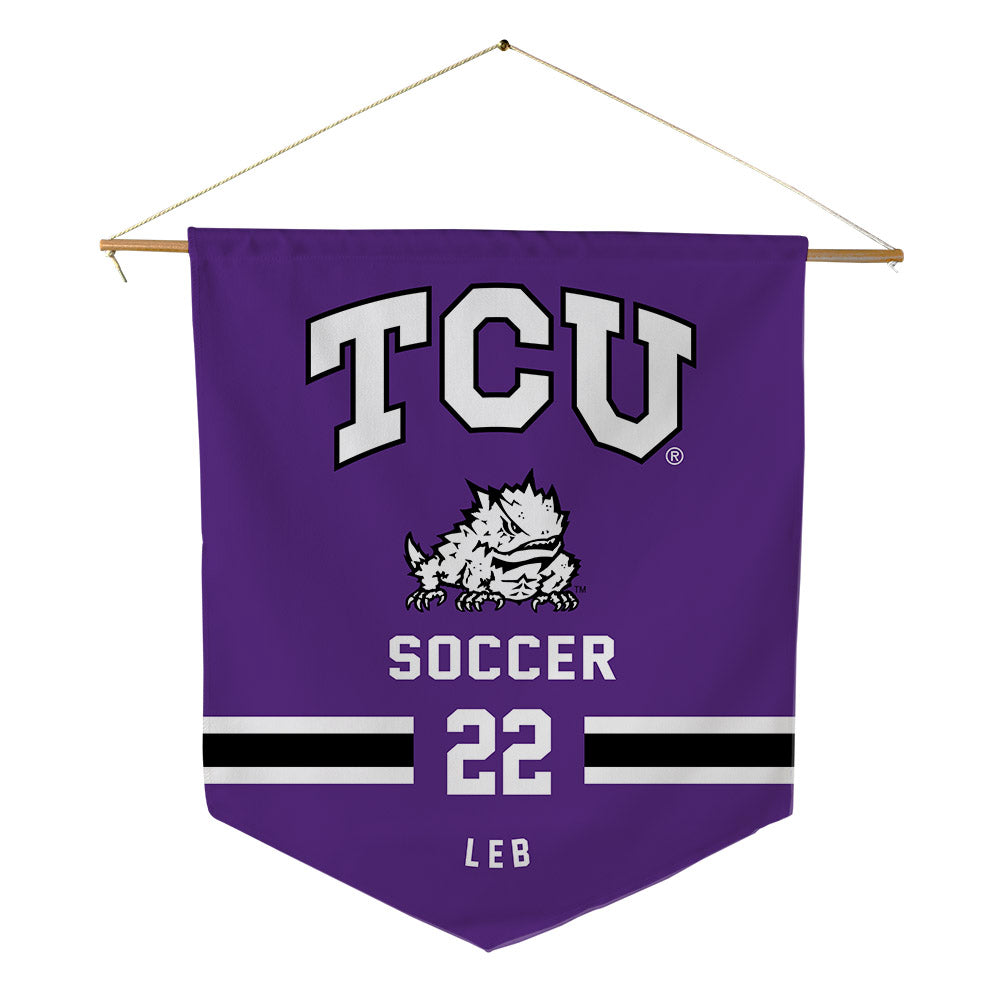 TCU - NCAA Women's Soccer : Georgia Leb - Pennant - 18" x 21"-0