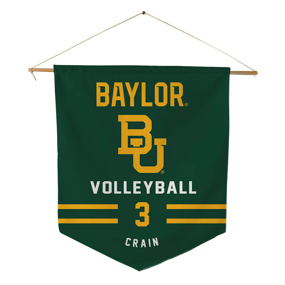 Baylor - NCAA Women's Volleyball : Taylor Crain - Pennant - 18" x 21"-0