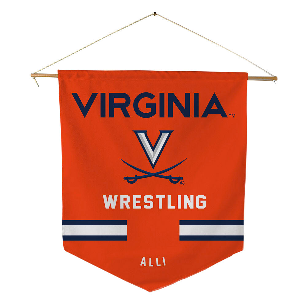Virginia - NCAA Wrestling : Anwar Alli - Pennant - 18" x 21"-0