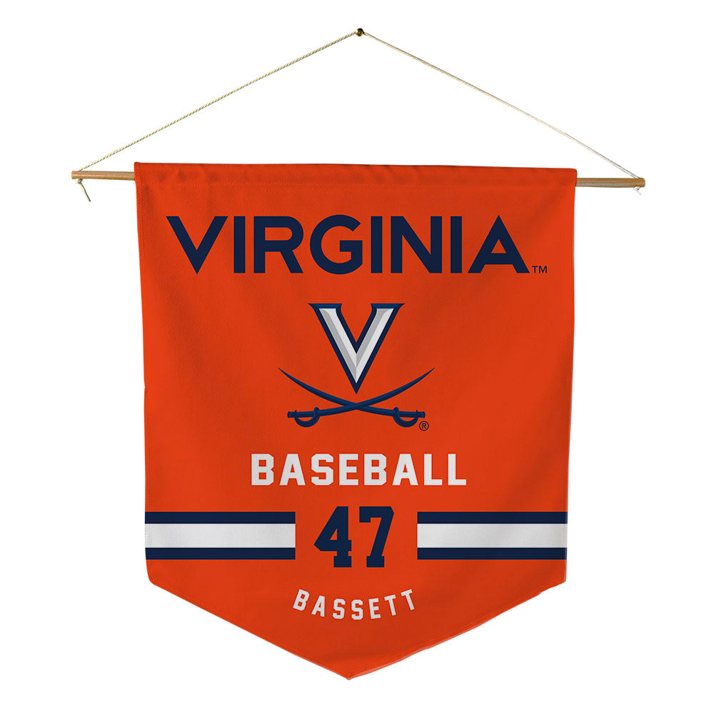 Virginia - NCAA Baseball : Nate Bassett - Pennant - 18" x 21"-0