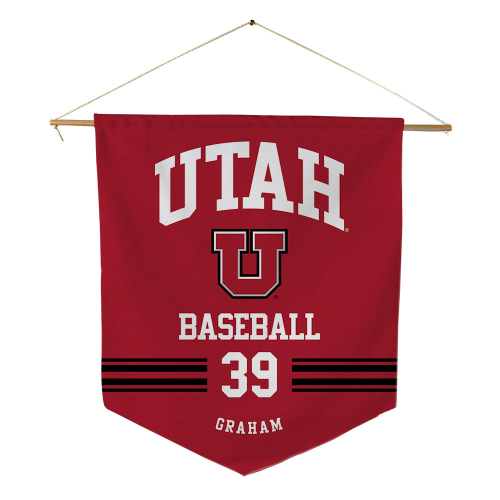 Utah - NCAA Baseball : Seth Graham - Pennant - 18" x 21"-0
