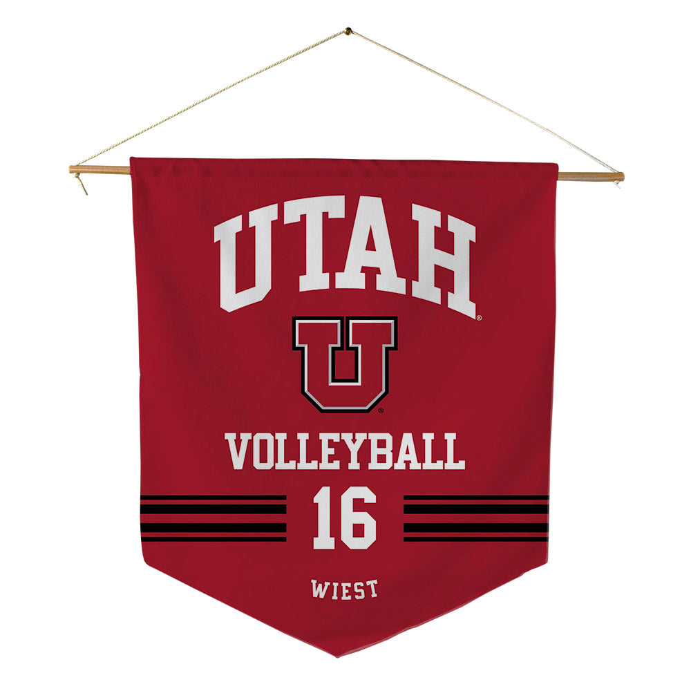 Utah - NCAA Women's Volleyball : Devyn Wiest - Pennant - 18" x 21"-0