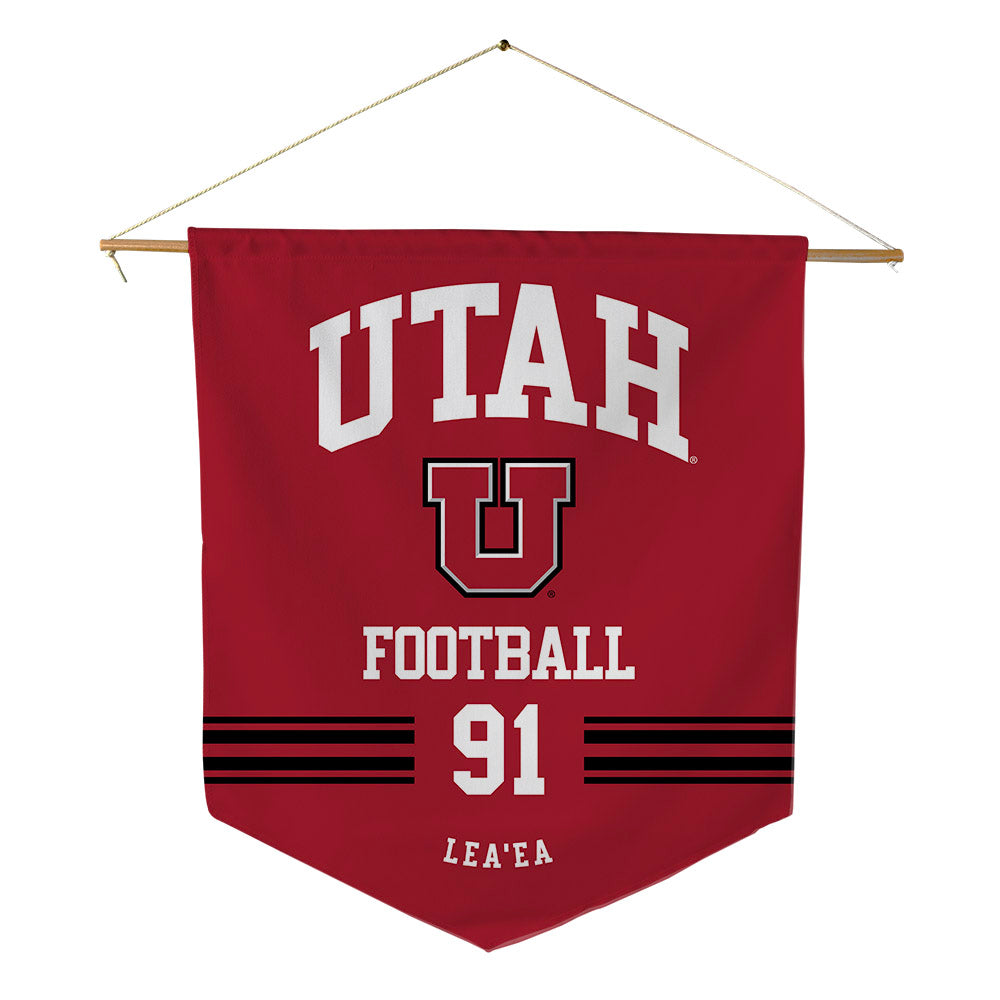 Utah - NCAA Football : Jonah Lea'ea - Pennant - 18" x 21"-0
