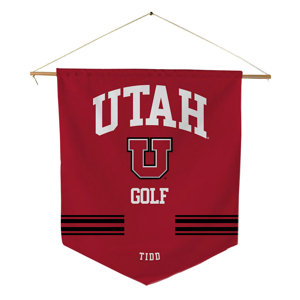 Utah - NCAA Men's Golf : Sam Tidd - Pennant - 18" x 21"-0