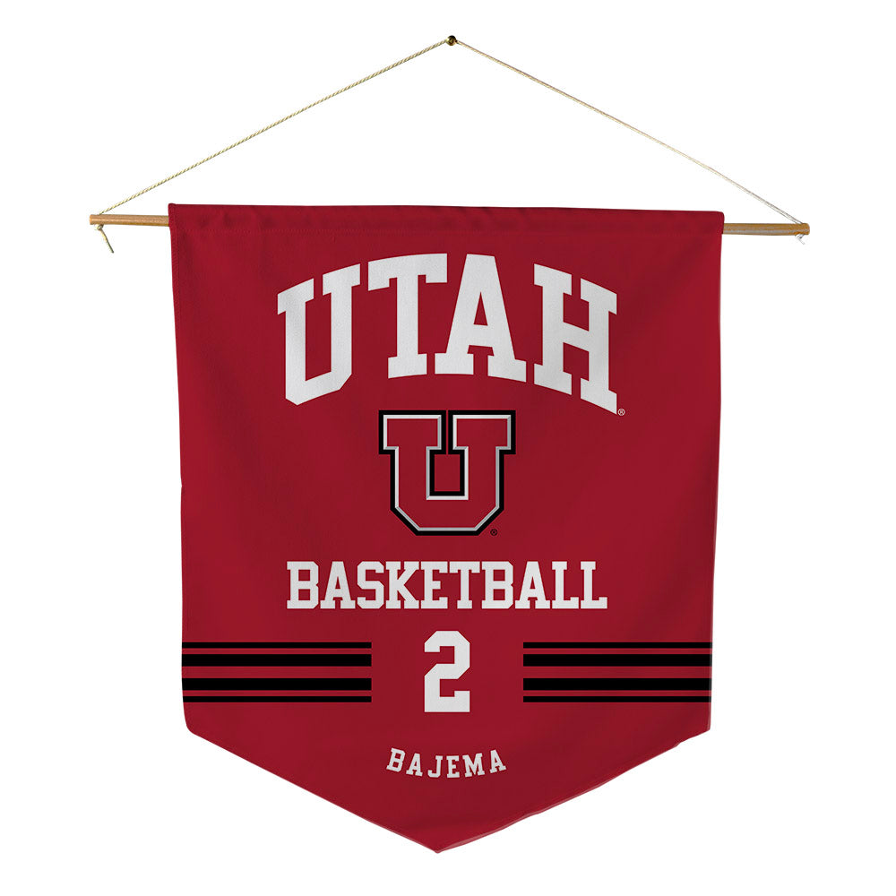 Utah - NCAA Men's Basketball : Cole Bajema - Pennant - 18" x 21"-0