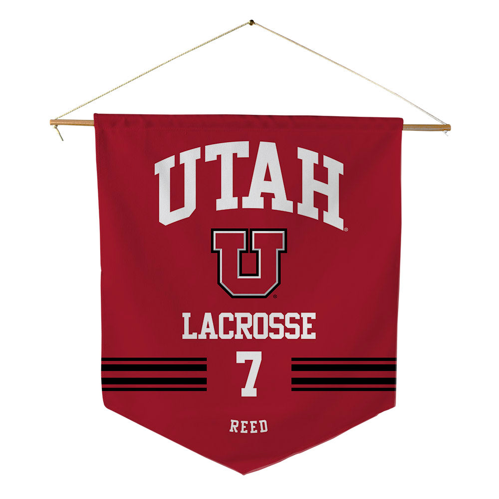 Utah - NCAA Men's Lacrosse : Jordan Reed - Pennant - 18" x 21"-0