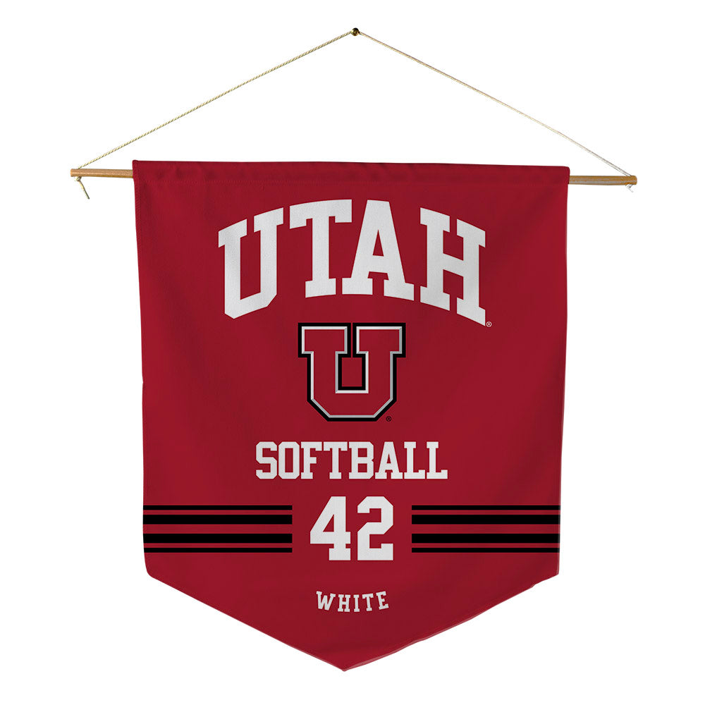 Utah - NCAA Softball : Hailee White - Pennant - 18" x 21"-0