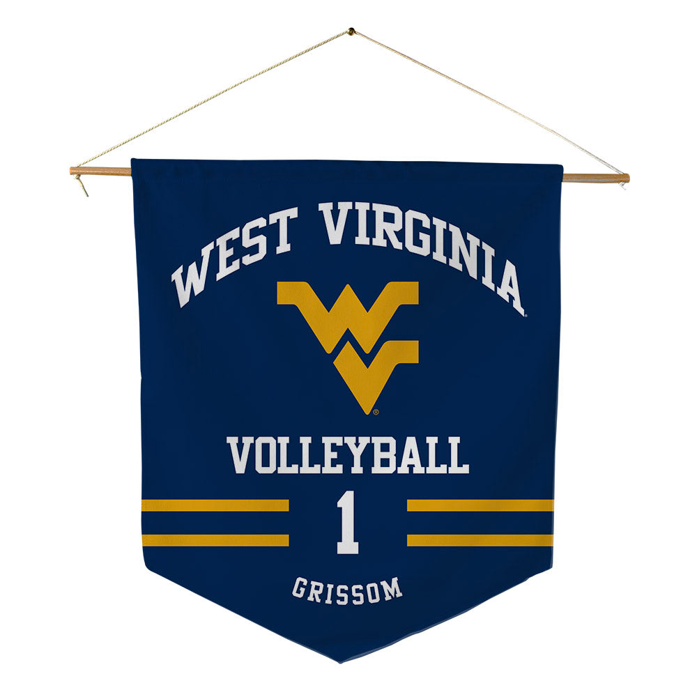 West Virginia - NCAA Women's Volleyball : Tally Grissom - Pennant - 18" x 21"-0