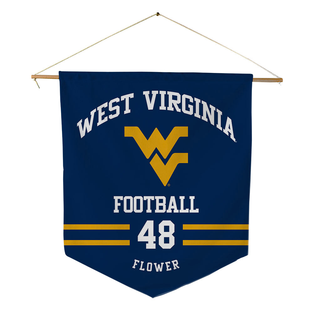 West Virginia - NCAA Football : Nate Flower - Pennant - 18" x 21"-0