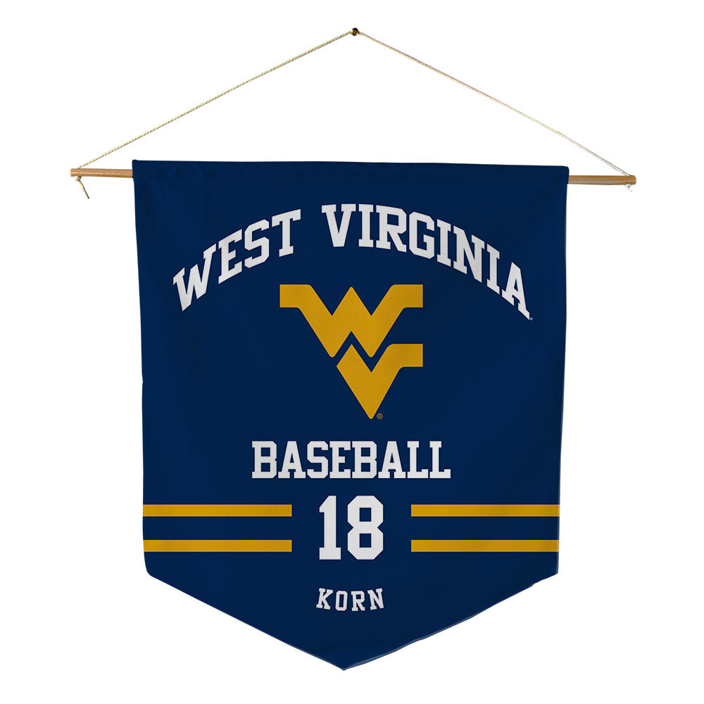 West Virginia - NCAA Baseball : Ian Korn - Pennant - 18" x 21"-0