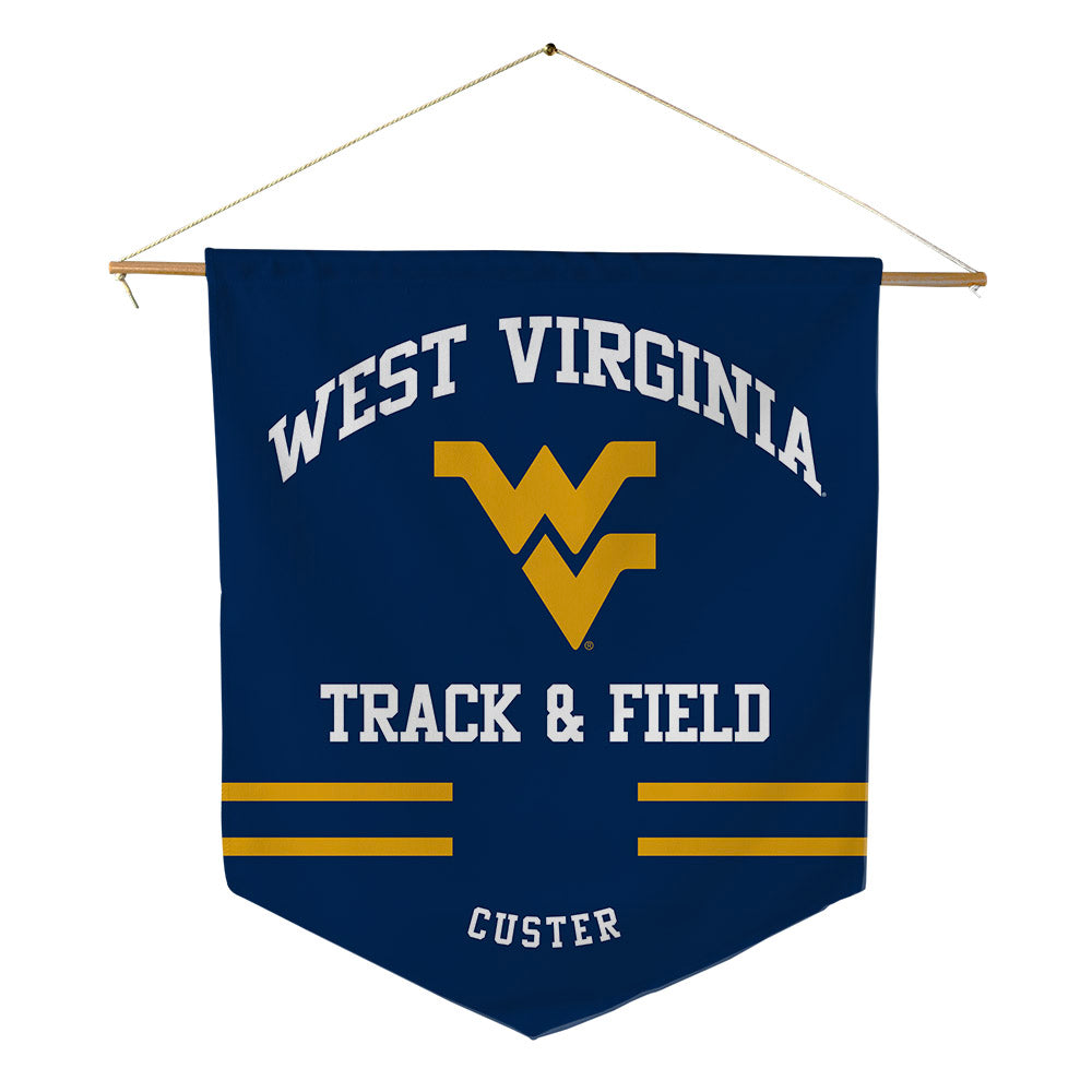 West Virginia - NCAA Women's Track & Field : Aubrie Custer - Pennant - 18" x 21"-0