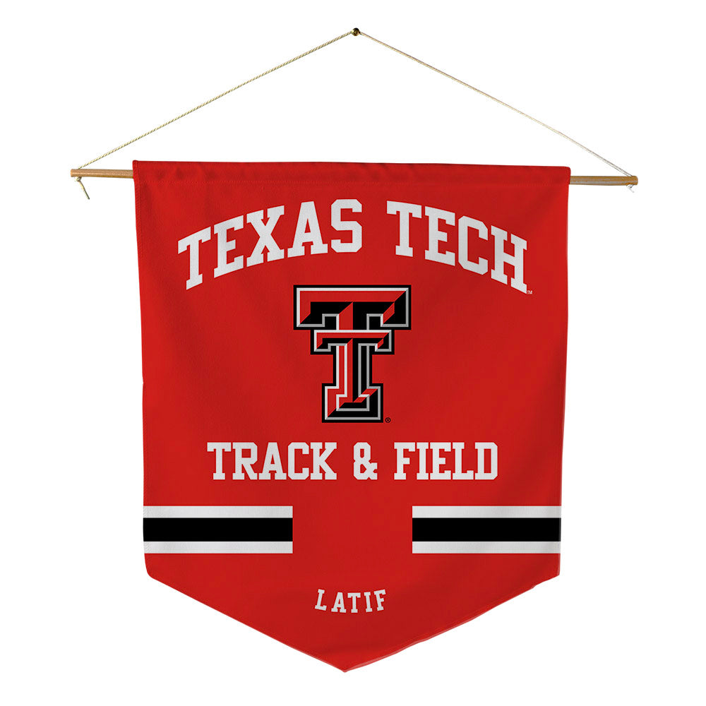 Texas Tech - NCAA Men's Track & Field : Zaid Latif - Pennant - 18" x 21"-0