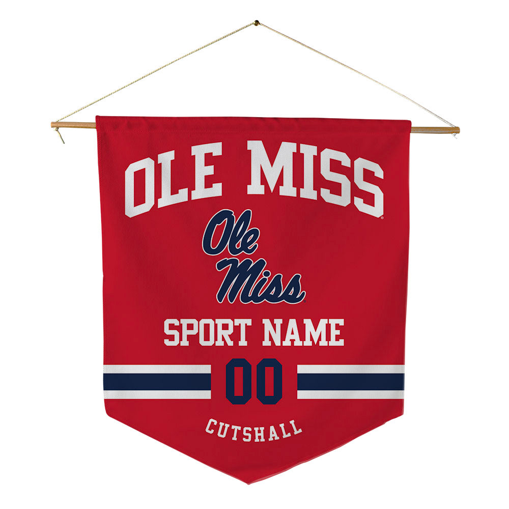 Ole Miss - NCAA Baseball : William Cutshall - Pennant - 18" x 21"-0