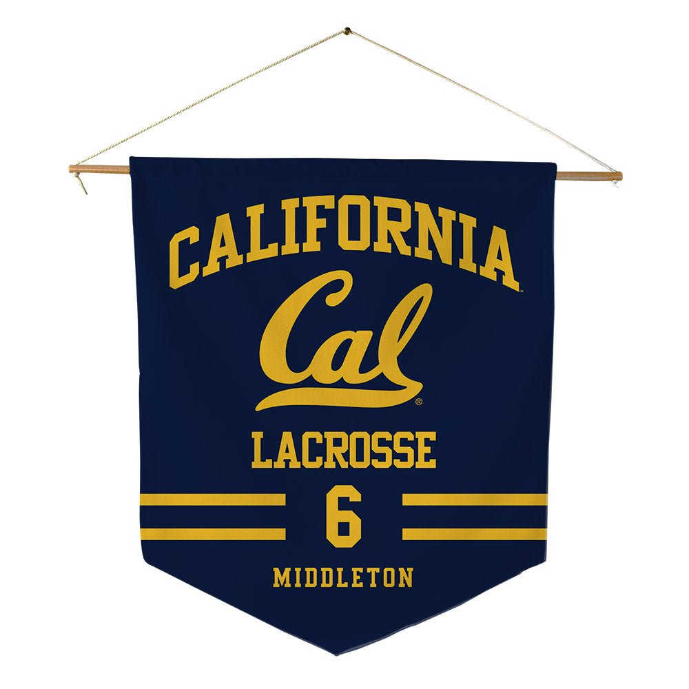 UC Berkeley - NCAA Women's Lacrosse : Jane Middleton - Pennant - 18" x 21"-0
