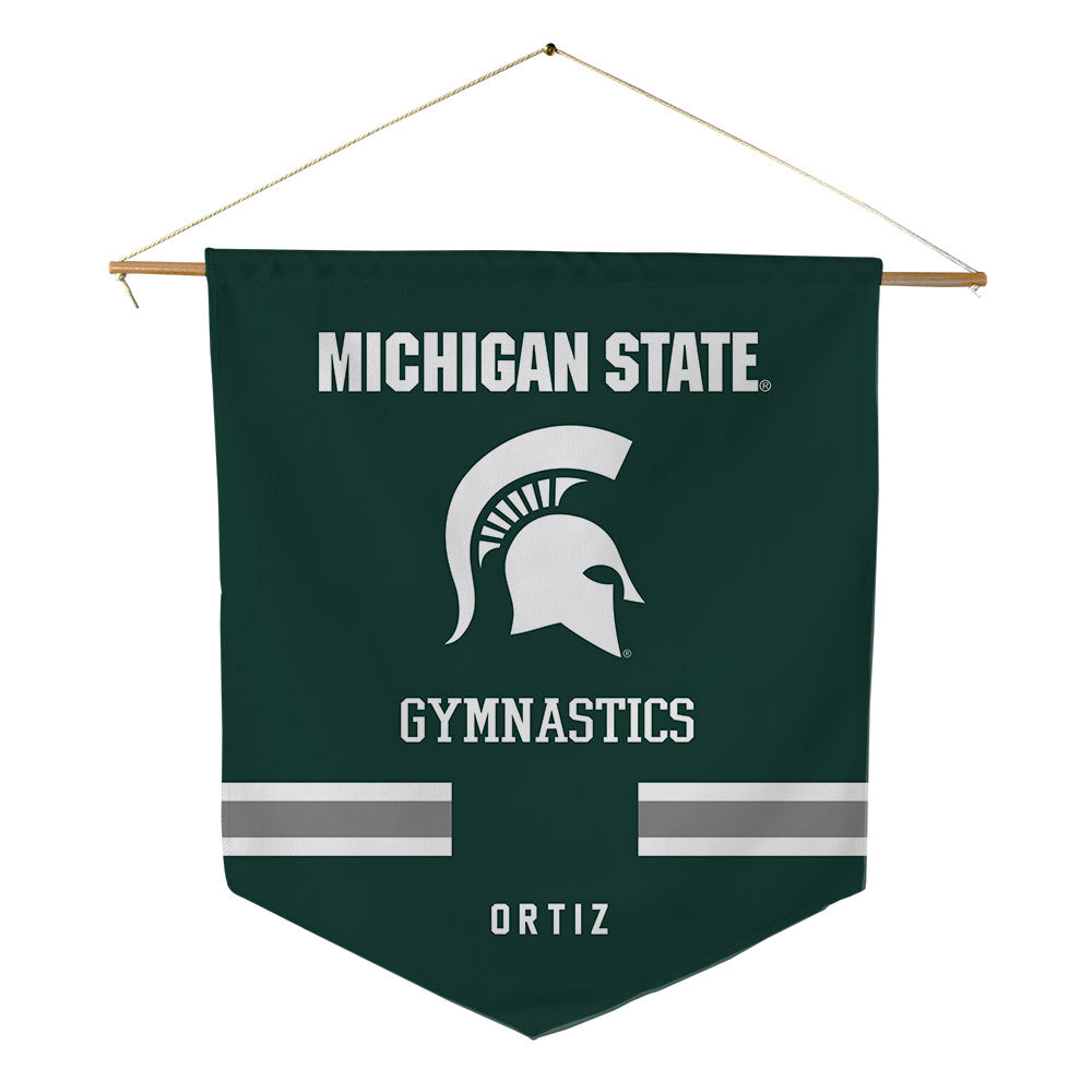 Michigan State - NCAA Women's Gymnastics : Gabi Ortiz - Pennant - 18" x 21"-0