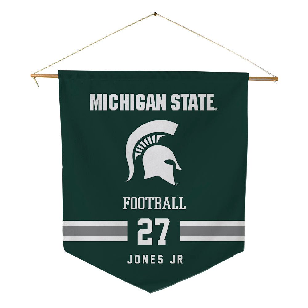 Michigan State - NCAA Football : Darrin Jones Jr - Pennant - 18" x 21"-0