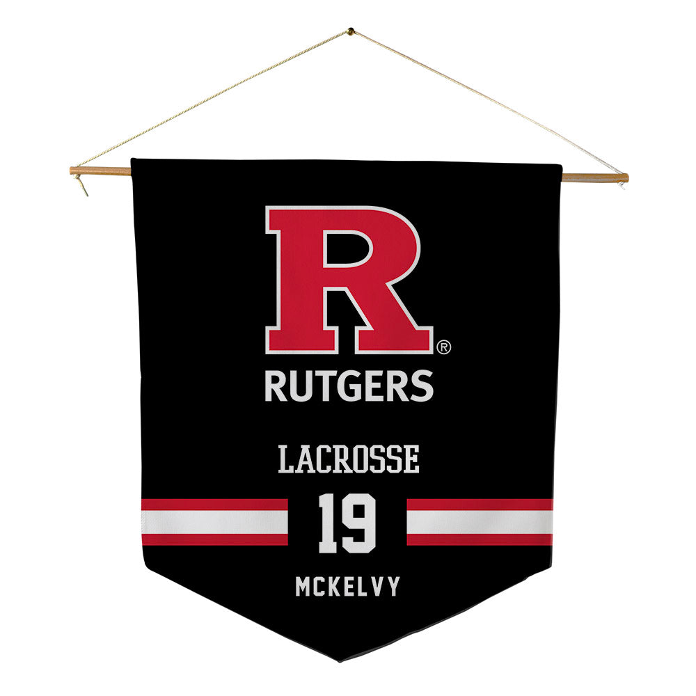 Rutgers - NCAA Men's Lacrosse : Ben McKelvy - Pennant - 18" x 21"-0