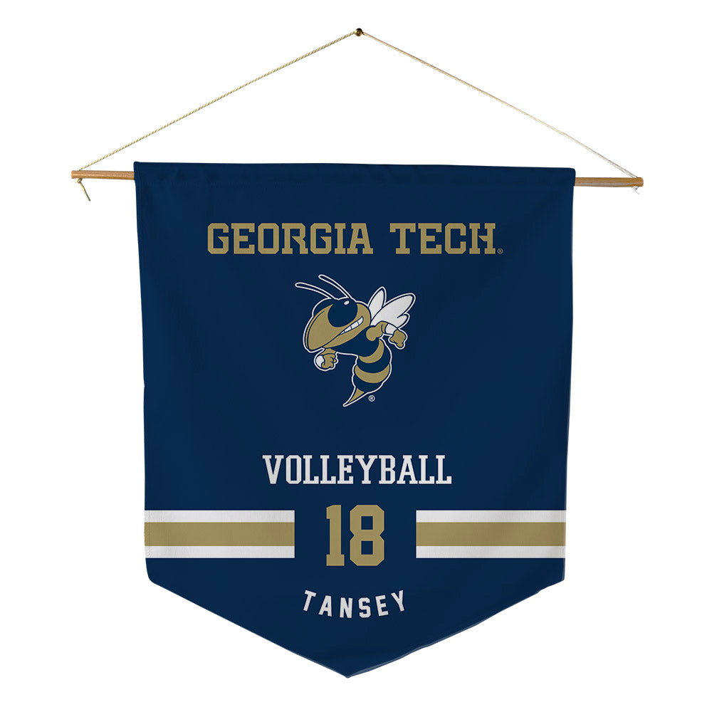 Georgia Tech - NCAA Women's Volleyball : Danielle Tansey - Pennant - 18" x 21"-0