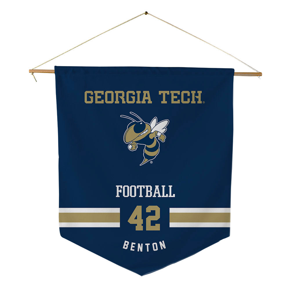 Georgia Tech - NCAA Football : Will Benton - Pennant - 18" x 21"-0