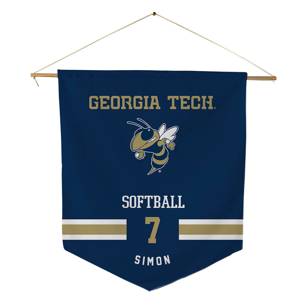 Georgia Tech - NCAA Softball : Emma Simon - Pennant - 18" x 21"-0