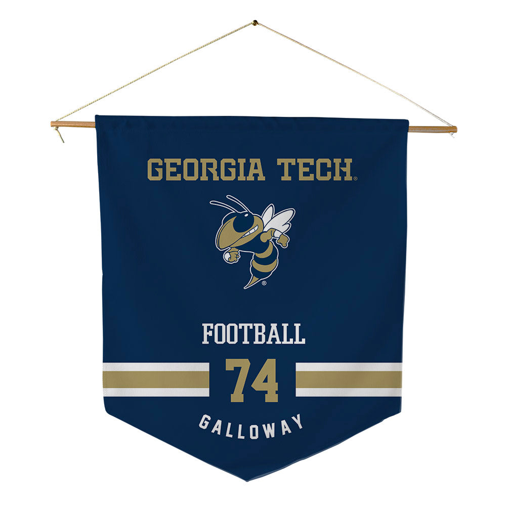 Georgia Tech - NCAA Football : Benjamin Galloway - Pennant - 18" x 21"-0