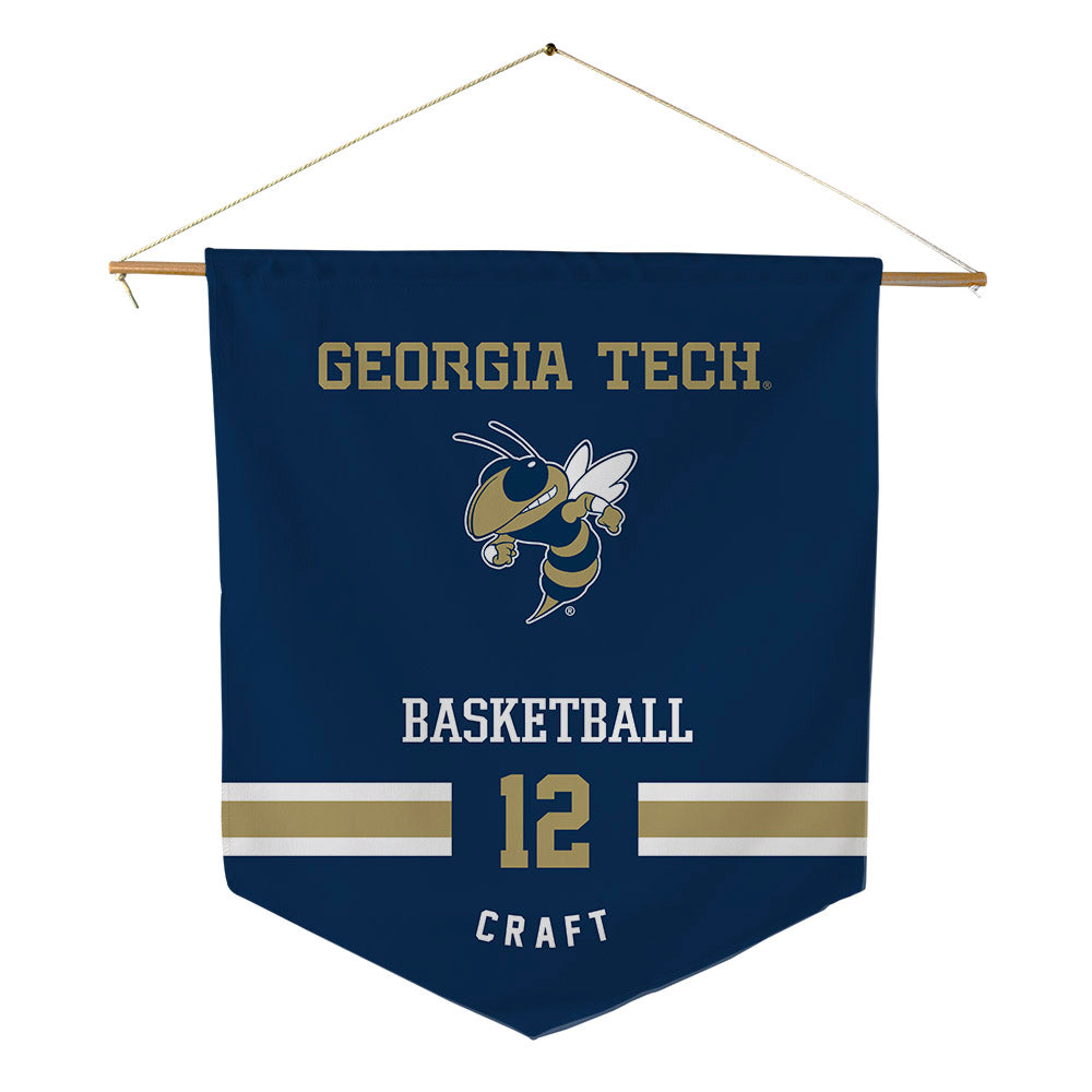 Georgia Tech - NCAA Men's Basketball : Kam Craft - Pennant - 18" x 21"-0