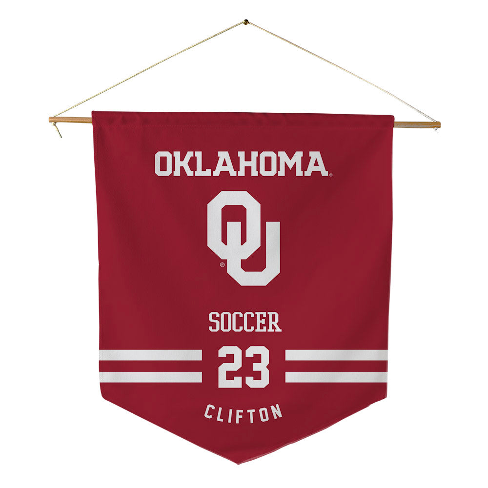 Oklahoma - NCAA Women's Soccer : Cassie Clifton - Pennant - 18" x 21"-0