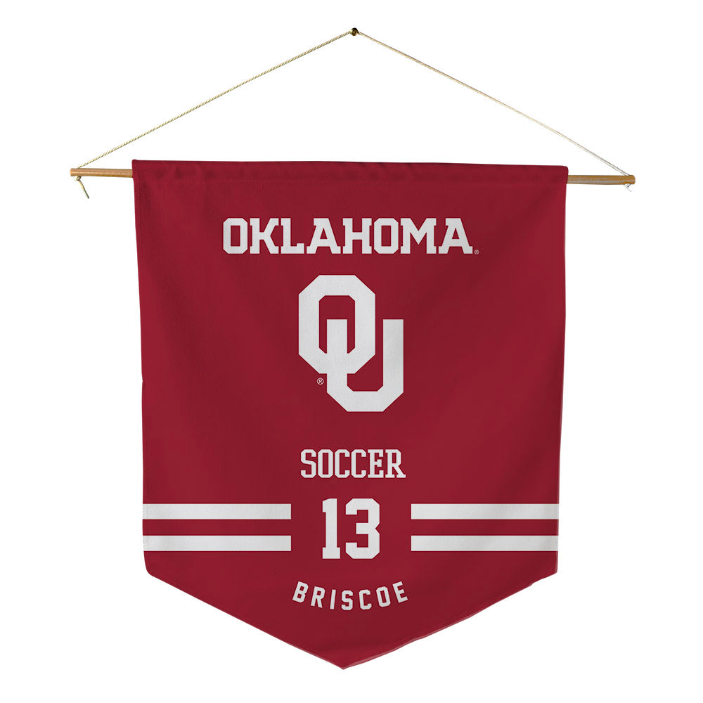 Oklahoma - NCAA Women's Soccer : Kylie Briscoe - Pennant - 18" x 21"-0