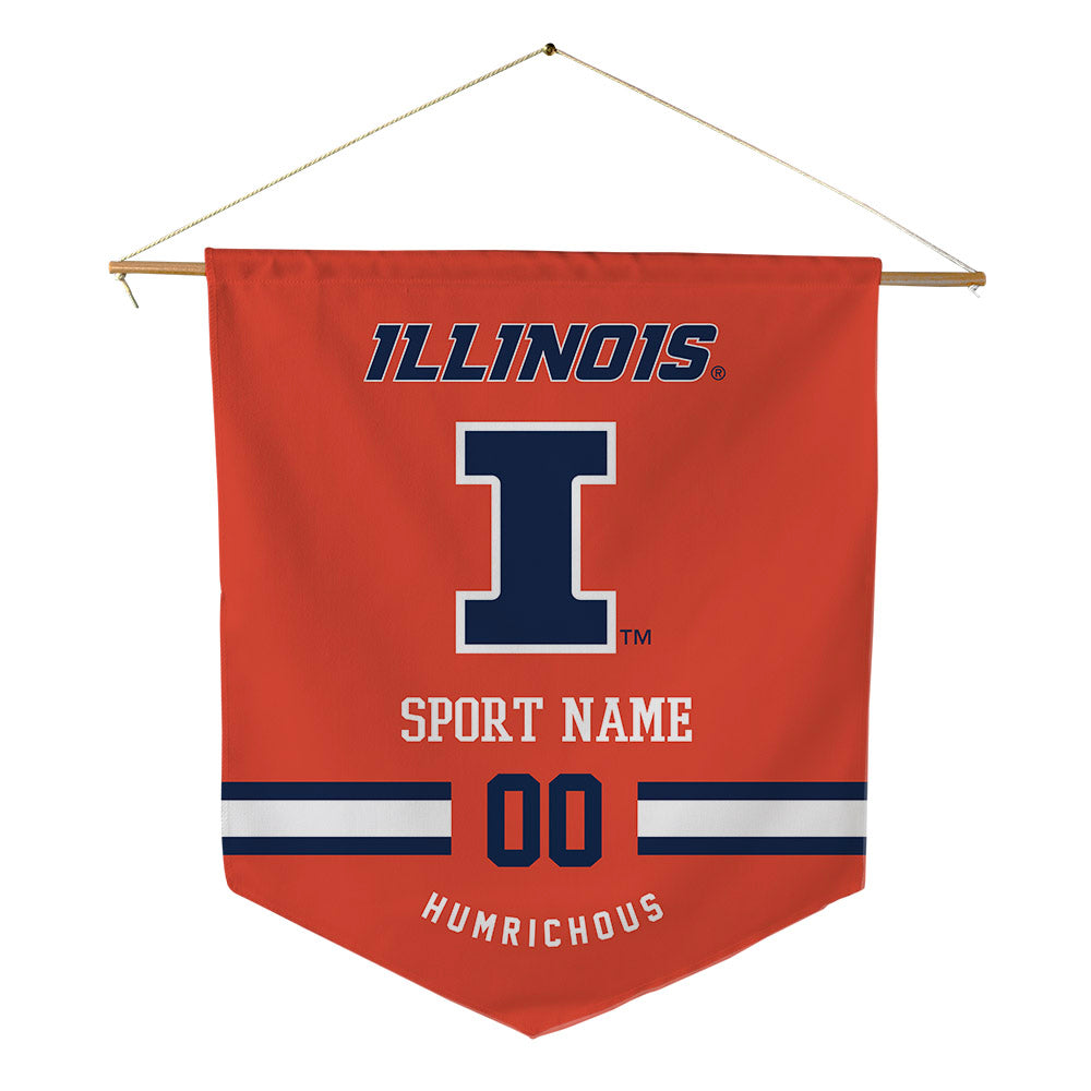 Illinois - NCAA Men's Basketball : Benjamin Humrichous - Pennant - 18" x 21"-0
