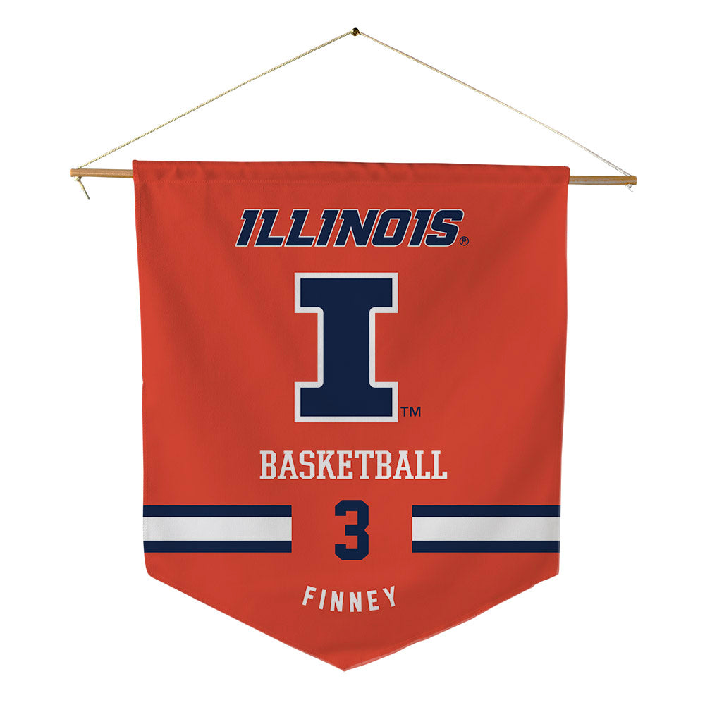 Illinois - NCAA Women's Basketball : erica finney - Pennant - 18" x 21"-0
