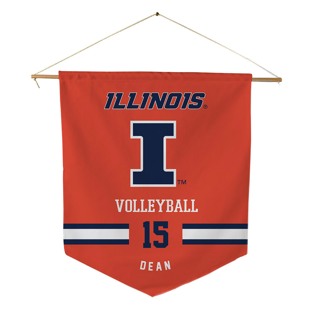 Illinois - NCAA Women's Volleyball : Gabby Dean - Pennant - 18" x 21"-0