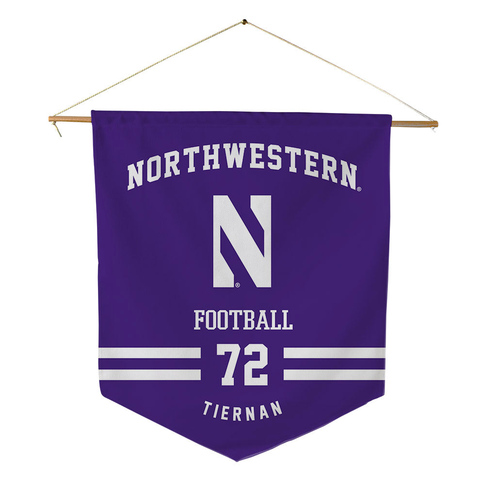 Northwestern - NCAA Football : Caleb Tiernan - Pennant - 18" x 21"-0