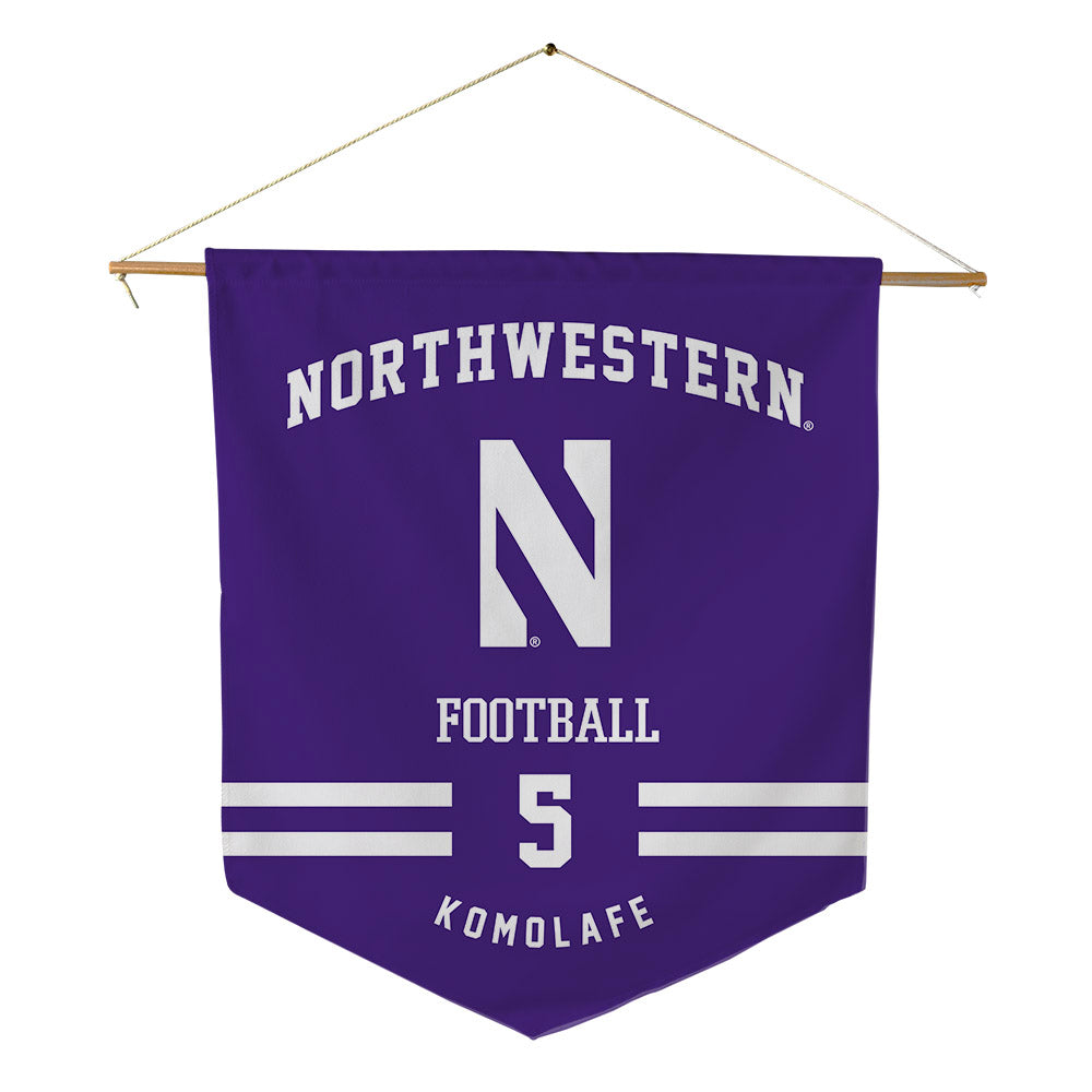 Northwestern - NCAA Football : Caleb Komolafe - Pennant - 18" x 21"-0