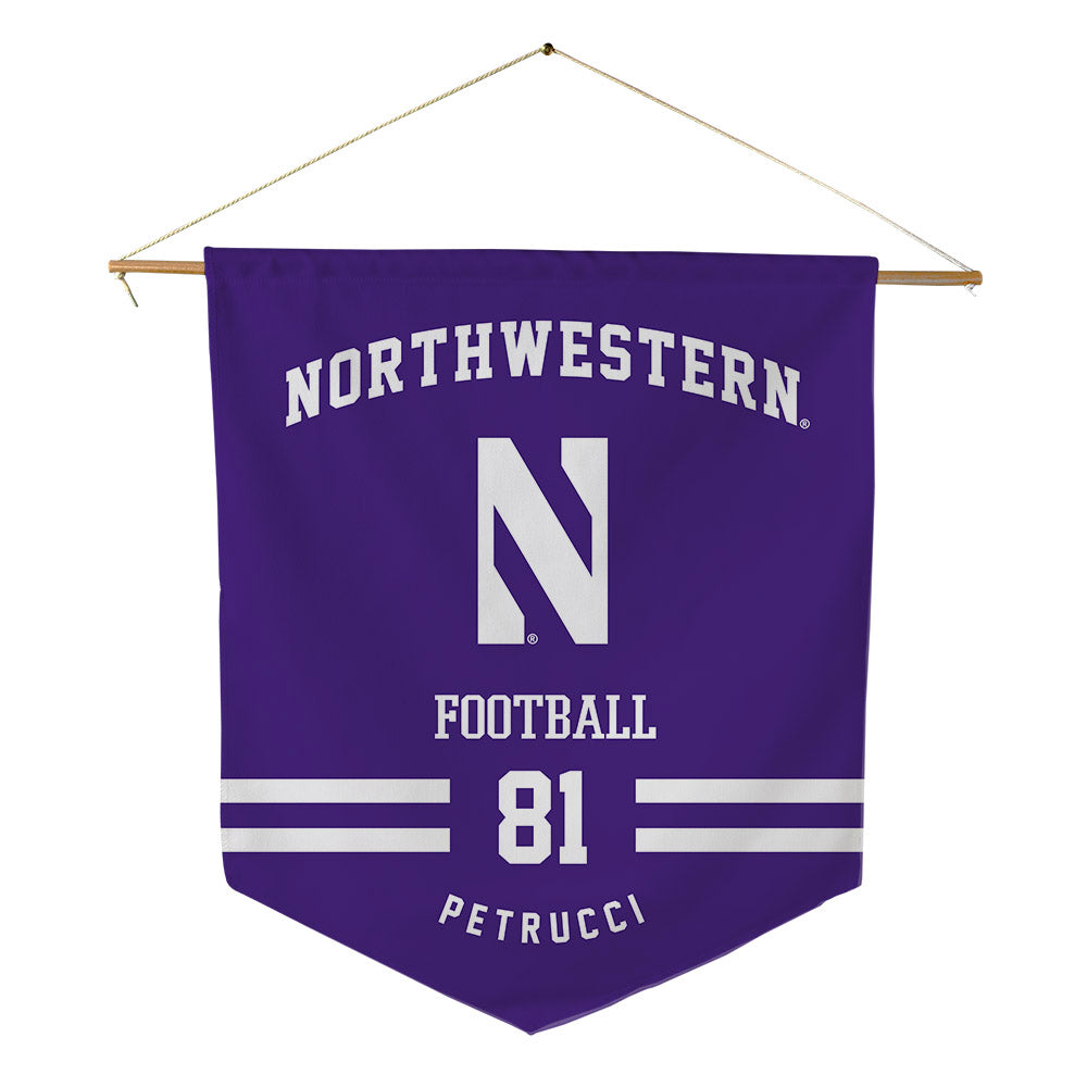 Northwestern - NCAA Football : Christopher Petrucci - Pennant - 18" x 21"-0