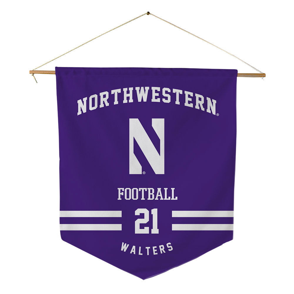 Northwestern - NCAA Football : Damon Walters - Pennant - 18" x 21"-0