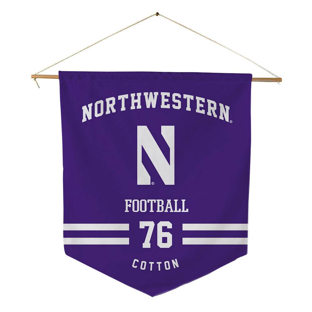 Northwestern - NCAA Football : Idrys Cotton - Pennant - 18" x 21"-0