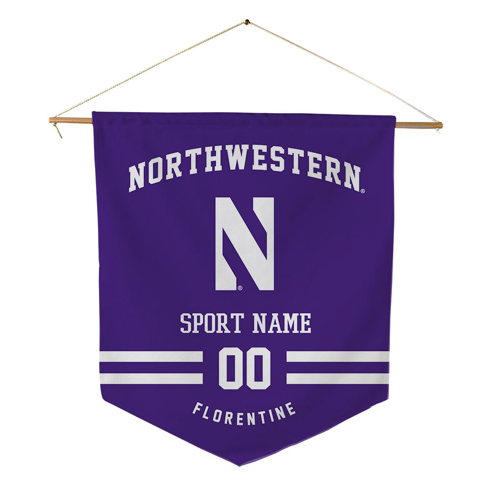 Northwestern - NCAA Football : Jack Florentine - Pennant - 18" x 21"-0