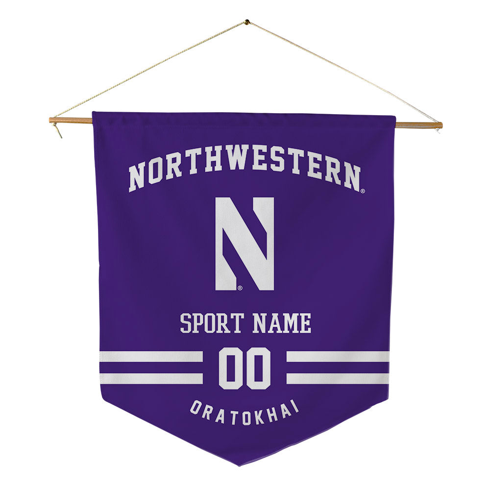 Northwestern - NCAA Football : Adrian-Izic Oratokhai - Pennant - 18" x 21"-0